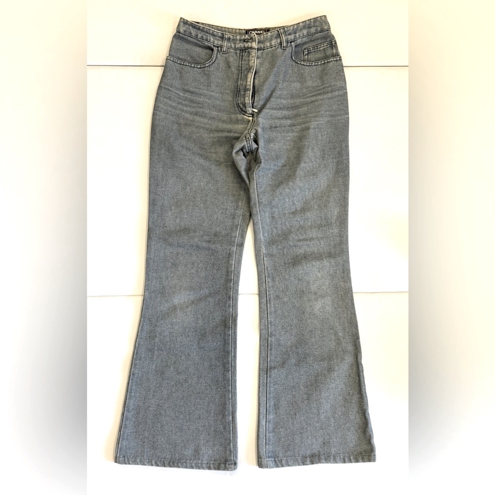 CHANEL Rhinestone Bootcut Jeans (vintage)